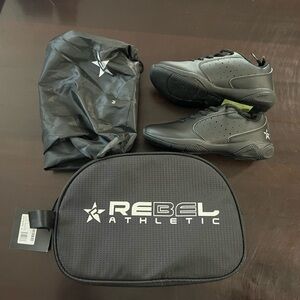 Rebel Athletic Black Dance cheer Sneakers with Carry Case
